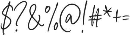 Hiykosa Signature Regular otf (400) Font OTHER CHARS