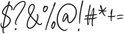 Hiykosa Signature Regular ttf (400) Font OTHER CHARS