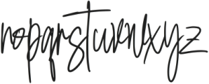 Hiykosa Signature Regular ttf (400) Font LOWERCASE