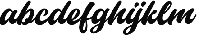 Historia Script Regular Font LOWERCASE