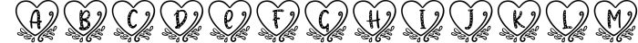 Hilani Heart Monogram Font UPPERCASE