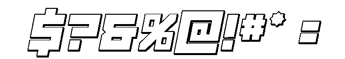 Hibernal Sentry 3D Italic Font OTHER CHARS
