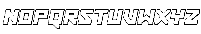 Hibernal Sentry 3D Italic Font UPPERCASE