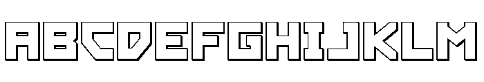 Hibernal Sentry 3D Font UPPERCASE