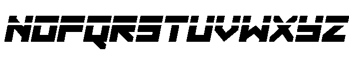 Hibernal Sentry Laser Italic Font LOWERCASE
