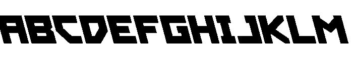 Hibernal Sentry Super-Leftalic Font UPPERCASE