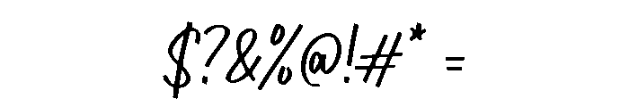 Hibernating Bear Font OTHER CHARS