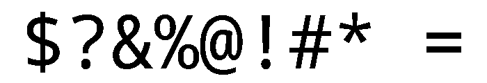 Hibur Mono Regular Font OTHER CHARS