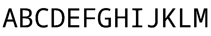 Hibur Mono Regular Font UPPERCASE