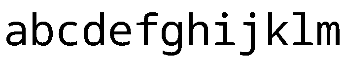 Hibur Mono Regular Font LOWERCASE