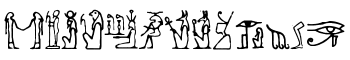 Hieroglify Font UPPERCASE