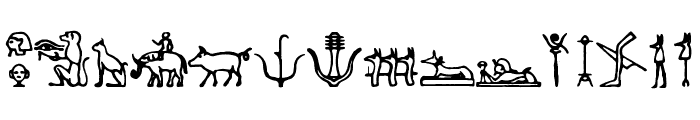 Hieroglify Font LOWERCASE