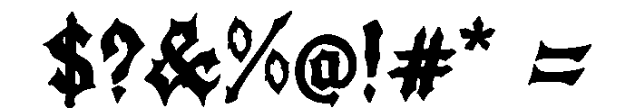 High Trash Font OTHER CHARS