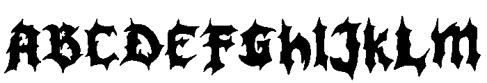High Trash Font UPPERCASE