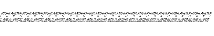 Highlander Font OTHER CHARS