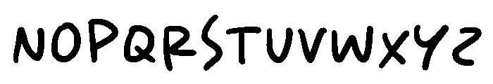 Hilarious HF Regular Font UPPERCASE