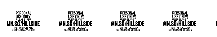 Hillside Swashed PERSONAL USE Regular Font OTHER CHARS