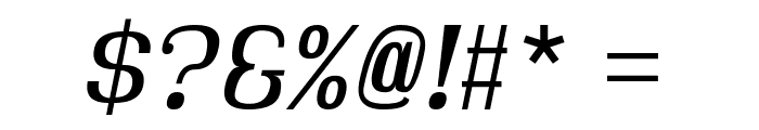 Hindsight Unicode Italic Font OTHER CHARS