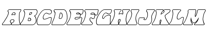Hip Pocket Outline Italic Font LOWERCASE