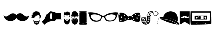 Hipster Icons Font LOWERCASE