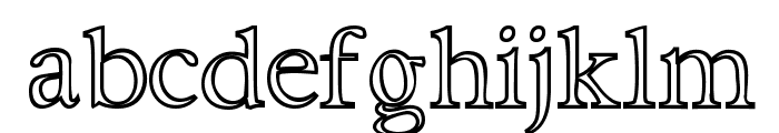 Hira & Katakana W  Hollow Font LOWERCASE
