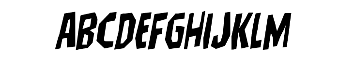 Hitchblock Staggered Rotalic Font LOWERCASE