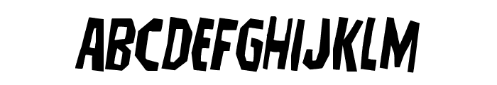 Hitchblock Staggered Rotated Font LOWERCASE