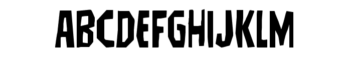 Hitchblock Staggered Font UPPERCASE