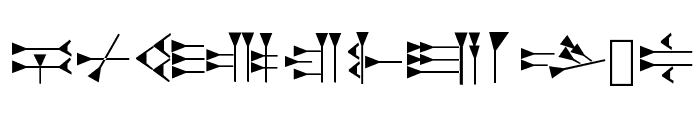 Hittite Font OTHER CHARS