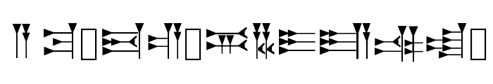 Hittite Font LOWERCASE