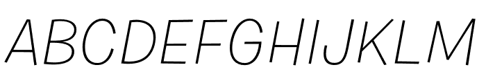 Burbank Small Light Regular Italic Font UPPERCASE