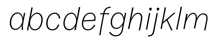 Burbank Small Light Regular Italic Font LOWERCASE