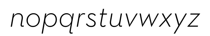 Neutraface No. 2 Text Light Regular Italic Font LOWERCASE