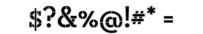 Neutraface Slab Display Stencil Font OTHER CHARS