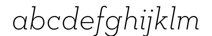 Neutraface Slab Text Light Regular Italic Font LOWERCASE