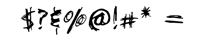Scrawl Housetrained Font OTHER CHARS