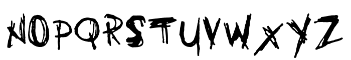 Scrawl Housetrained Font UPPERCASE