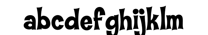 Typography of Coop Flaired Font LOWERCASE