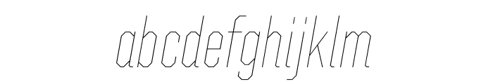 United Italic Condensed Thin Light Italic Font LOWERCASE