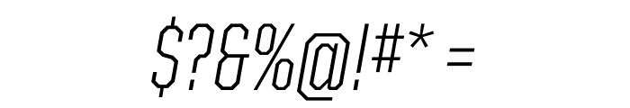 United Italic Condensed Thin Regular Italic Font OTHER CHARS