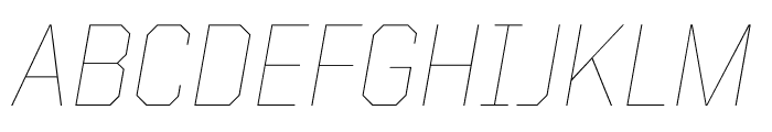 United Italic Regular Thin Light Italic Font UPPERCASE