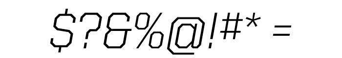 United Italic Regular Thin Font OTHER CHARS