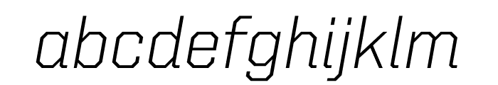 United Italic Regular Thin Font LOWERCASE