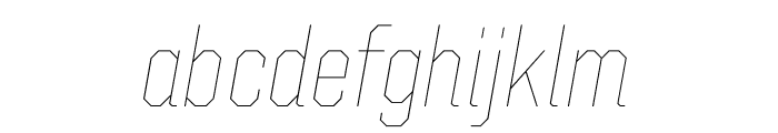 United Italic Semi Condensed Thin Light Italic Font LOWERCASE