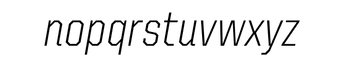 United Italic Semi Condensed Thin Font LOWERCASE