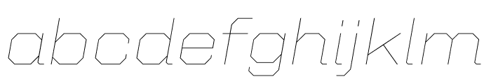 United Italic Semi Extended Thin Light Italic Font LOWERCASE