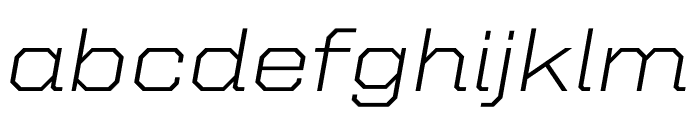 United Italic Semi Extended Thin Font LOWERCASE