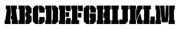United Serif Condensed Stencil Font UPPERCASE