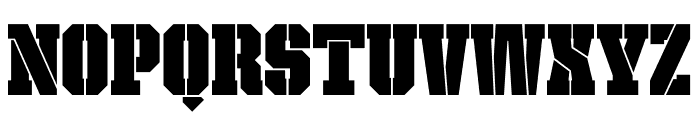 United Serif Condensed Stencil Font UPPERCASE