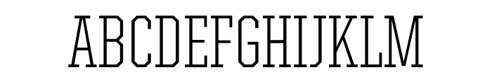 United Serif Condensed Thin Regular Font UPPERCASE
